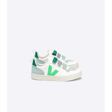 Veja V-10 CHROMEFREE Tornacipő Gyerek White/Green | HU 846NWY